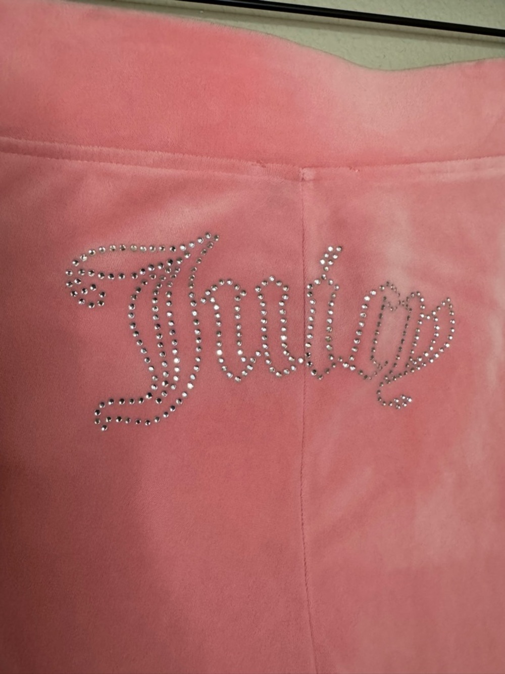 Juicy Couture Strawberry Ice Coral Pink Velour Tracksuit Set L Rhinestone - Picture 4 of 13